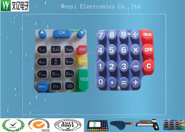 Keypads ยางซิลิโคนที่กำหนดเองสำหรับรายการ 3C 60 องศาพิมพ์ซิลค์สกรีนมันวาวสูง